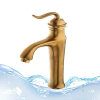 شیرآلات آیدا اهرمی شیر روشویی مدل بامبو طلا مات وزن بالا با گارانتی