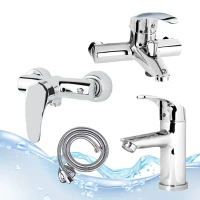 ست شیرآلات آیدا مدل تنسو مجموعه 4 عددی کروم