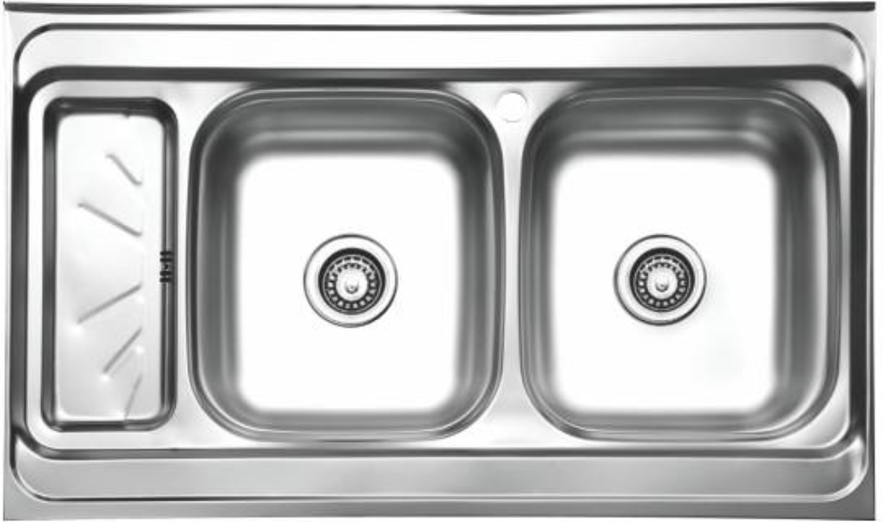 سینک نیمه فانتزی روکار کد SA08 سایز 60×100 عمــق 17