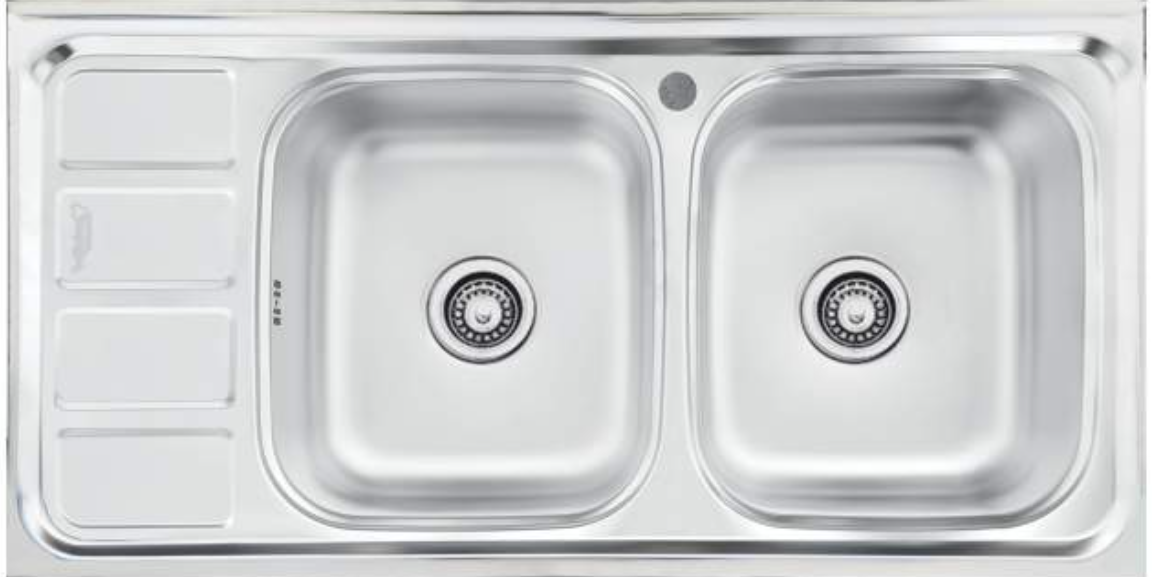 سینک نیمه فانتزی روکار کد SA09 سایز 50×100 عمق 17