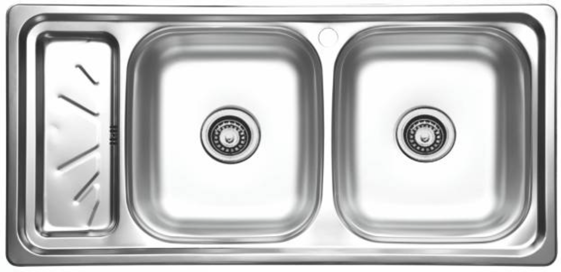 سینک نیمه فانتزی توکار کد SA11 سایز 50×100 عمق 17