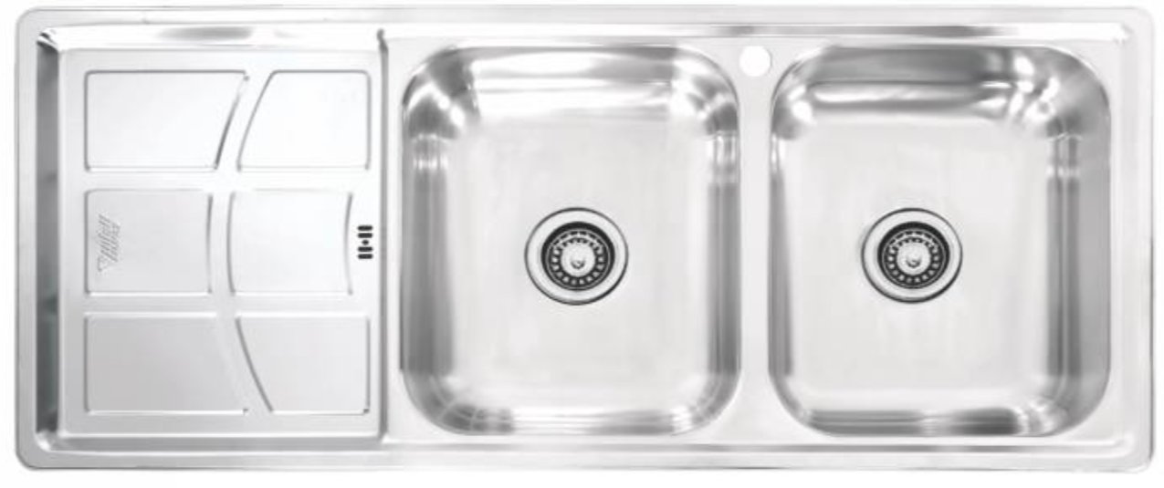 سینک نیمه فانتزی توکار SA38 سایز 50×122 عمق 17