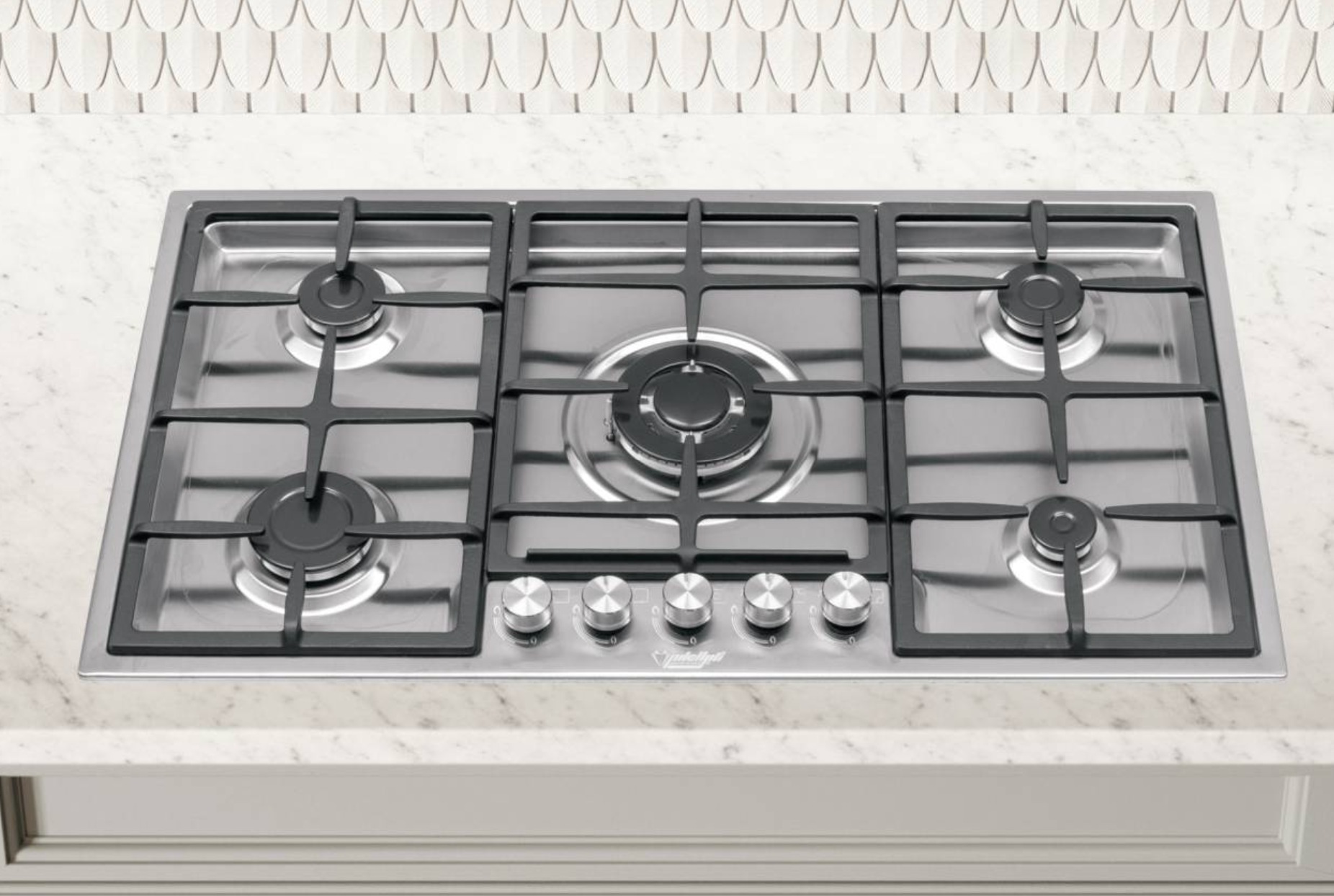 اجاق گاز صفحه استیل نگین الماس کد GA12 ابعاد 50×90