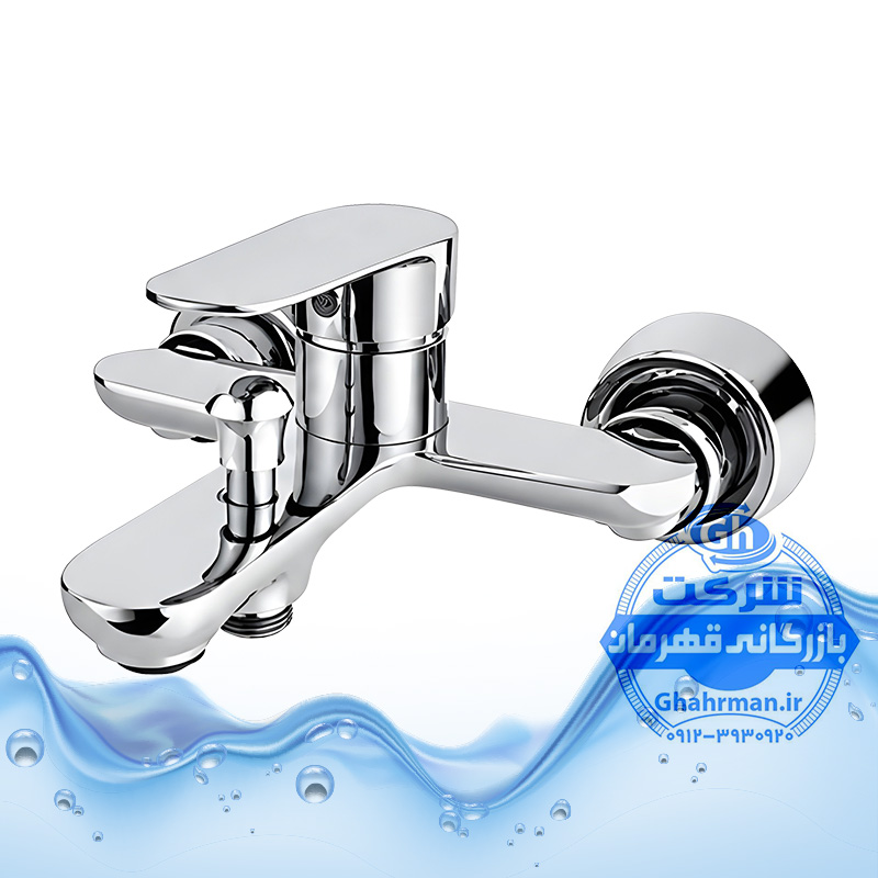 شیر دوش (حمام) مدل ونتو  رنگ کروم| شیرآلات برند آیدا صنعت مدل ونتو